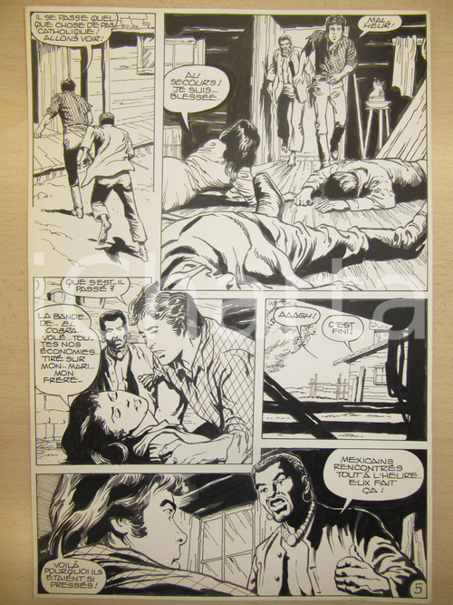 1990 BD WESTERN FRANCE BILLY BOYD N° 2 El Cobra! tav.5 Original BERNASCONI LUBE 1990 BD WESTERN FRANCE BILLY BOYD N° 2 El Cobra! tav.5 Original BERNASCONI LUBE
